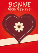 C&oelig;ur fleuri pour c&eacute;l&eacute;brer la f&ecirc;te